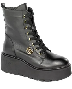 Trzewiki Karino 4484 076F Czarny lico - KARINO - Botki damskie - miniaturka - grafika 1