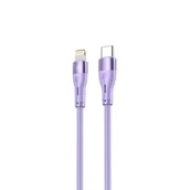 Kable USB - Tellur Silicone Type-C To Lightning Cable, Pd18W, 1M, Purple - miniaturka - grafika 1