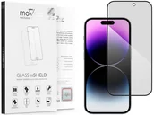 Szkła hartowane na telefon - moVear 2.5D Max Privacy - Prywatyzujące Szkło Hartowane Do Apple Iphone 14 Pro Max (6.7") Na Cały Ekran | Antyspy, Do Etui, Fullglue, 9H - miniaturka - grafika 1