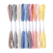 Pasmanteria - dp Craft, zestaw mulin w pastelowych kolorach 8m 10 szt. - miniaturka - grafika 1