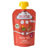 Koncentraty warzywne, przeciery - Fruchtbar Mus Malina-Jabłko-Zboża 100G - miniaturka - grafika 1