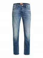 Spodnie męskie - JACK&JONES SPODNIE JEANSOWE RURKI NIEBIESKIE CASUAL 34/30 JSG - miniaturka - grafika 1