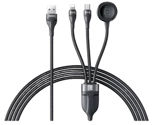 KABEL REMAX 3w1 do iPhone/Androida/Smartwatcha USB-C/Lightning/Watch 12W 1,2m - Kable USB - miniaturka - grafika 1