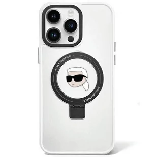 Karl Lagerfeld KLHMP15SHMRSKHH iPhone 15 6.1" biały/white hardcase Ring Stand Karl Head MagSafe - Etui i futerały do telefonów - miniaturka - grafika 1