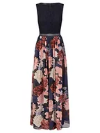 Sukienki - ApartFashion Damska sukienka wieczorowa, granatowa, wielokolorowa, normalna, Navy-Multicolor, 38 - miniaturka - grafika 1