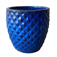 Donice - Donica szkliwiona Porto śr.26 cm niebieska - miniaturka - grafika 1