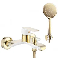 Baterie wannowe i prysznicowe - Rea B9932 Bloom White/Gold Bateria wannowa - miniaturka - grafika 1