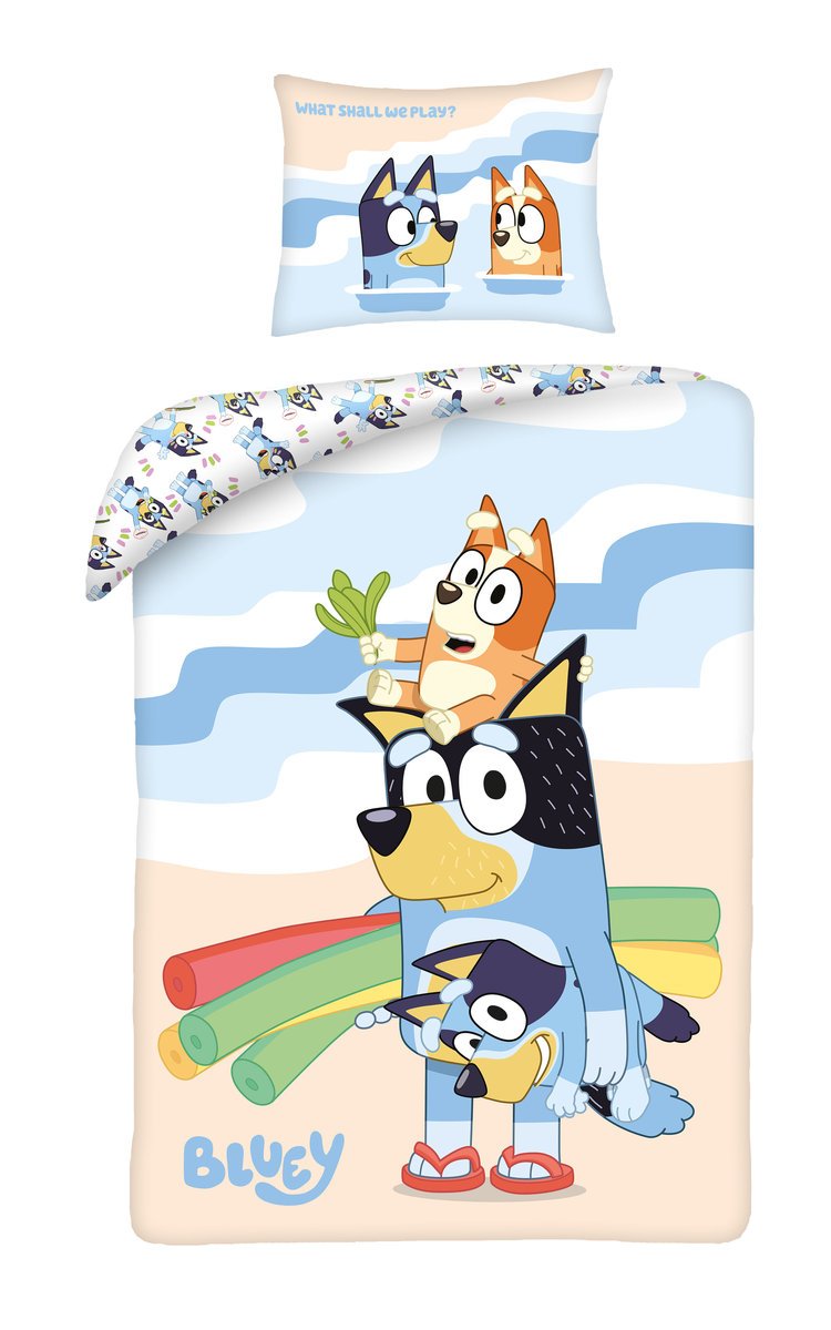 Pościel dziecięca Bluey 160 x 200 cm Halantex 100% bawełna Bingo pieski