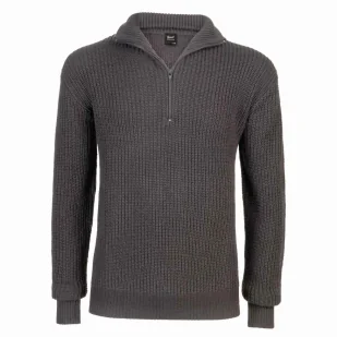 Sweter Wojskowy BRANDIT Marine Troyer Anthracite XXL - Odzież taktyczna i umundurowanie - miniaturka - grafika 1