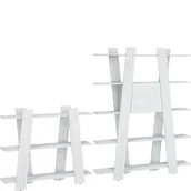 Zestawy mebli biurowych - Zestaw Regałów 5 Via MebloCross Sonoma Jasna - miniaturka - grafika 1