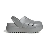 Klapki i japonki damskie - Damskie Klapki ADIDAS ADILETTE CLOG PLATFORM JQ9879 – Srebrny - miniaturka - grafika 1