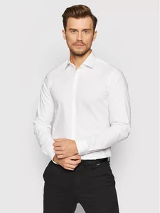 Calvin Klein Koszula K10K108229 Biały Slim Fit - Koszule męskie - miniaturka - grafika 1