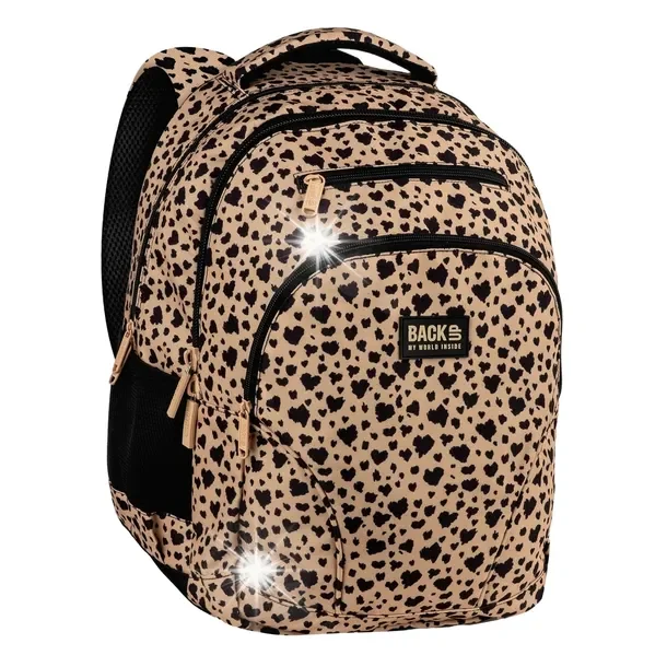 BackUP Plecak szkolny Wild Kitty dla dziewczynki W50 Derform