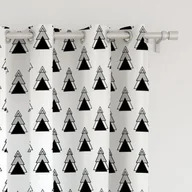 Zasłony - Zasłona WINTER  wzór BN04 | geometryczne, nowoczesne choinki 150 x 160 cm tkanina standard - miniaturka - grafika 1
