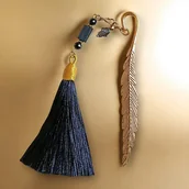 Zakładki do książek - OCHRONA : zakładka PREMIUM : czarny turmalin, hamsa - miniaturka - grafika 1