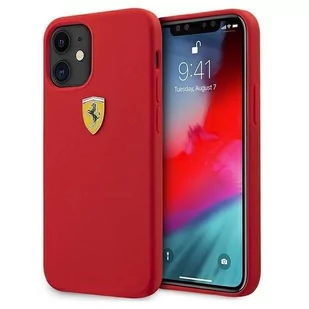 Ferrari FESSIHCP12SRE iPhone 12 mini 5,4" czerwony/red hardcase On Track Silicone - Etui i futerały do telefonów - miniaturka - grafika 1