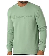 Bluzy męskie - Champion Bluza Crewneck Bluza męska Zielony - miniaturka - grafika 1