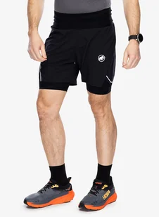 Spodenki do biegania Mammut Aenergy TR 2 in 1 Shorts - black - Odzież trekkingowa męska - miniaturka - grafika 1