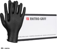 Rękawice robocze - R.E.I.S. RNITRIO-GRIFF - Rękawice nitrylowe w kolorze czarnym - bezpudrowe XL - miniaturka - grafika 1