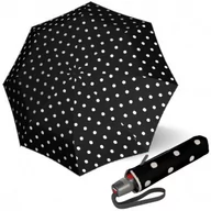 Parasole - KNIRPS T.200 DOT ART BLACK - elegancki damski parasol w pełni automatyczny - miniaturka - grafika 1