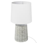 Lampy stojące - Atmosphera Lampa na stół i biurko z ceramiczną podstawą modne oświetlenie do sypialni z abażurem B07JD5K6W6 - miniaturka - grafika 1