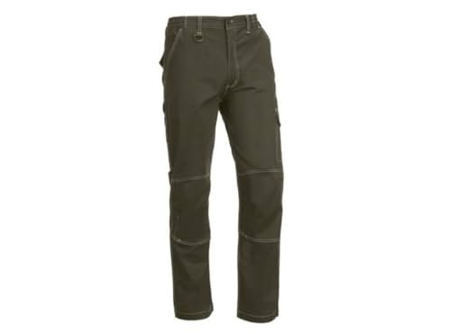 Spodnie Juba Flex Light Multi-Pocket, 57% bawełny, 40% poliestru i 3% elastanu, 200 g/m². Zielony - Rozmiar: L