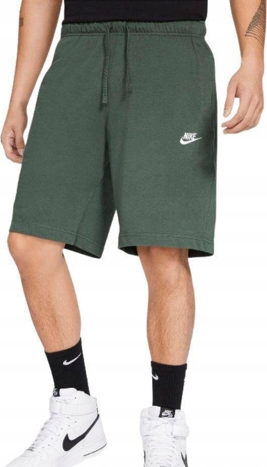 KRÓTKIE SPODENKI NIKE MĘSKIE BAWEŁNIANE ZIELONE SZORTY BV2772 337 r. S