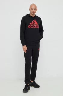 Dresy męskie - adidas Performance dres sportowy męski kolor czarny - grafika 1