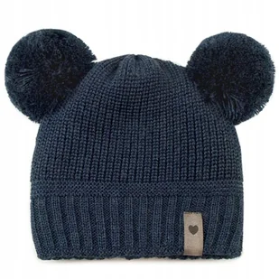 Czapka dziecięca rozm. 38-42 Grafitowy Wełna merino 100% - Czapki dla dzieci - miniaturka - grafika 1