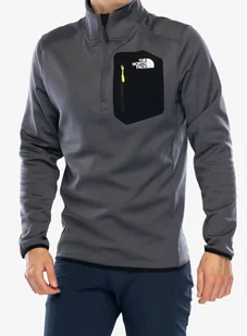 Bluza bez kaptura The North Face Crest 1/4 Zip - anthracite grey/tnf black - Bluzy sportowe męskie - miniaturka - grafika 1