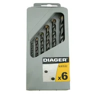 Wiertła - Diager Wiertło do betonu Standard 4 5 6 7 8 10 mm zestaw 6 szt. - miniaturka - grafika 1
