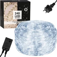 Oświetlenie świąteczne - Wąż świetlny 10m biały zimny 240 Led z programatorem IP44 - miniaturka - grafika 1