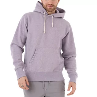 Bluzy sportowe męskie - Bluza Champion Hooded Sweatshirt 218800-VM004 - fioletowa - grafika 1