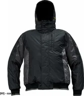 Odzież robocza - CERVA DAYBORO pilot kurtka - męska kurtka pilotka, odpinany kaptur, polar kołnierz i w kapturze, odblaskowe elementy, 100% poliester - czarny 3XL - miniaturka - grafika 1