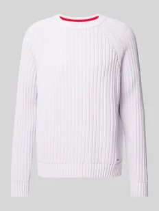 Sweter z dzianiny z okrągłym dekoltem model ‘Sribben’ - Swetry męskie - miniaturka - grafika 1