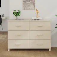 Komody - Lumarko Komoda, miodowy brąz, 113x40x80 cm, lite drewno sosnowe - miniaturka - grafika 1