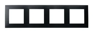 SZAFIR ramka poczwórna, uniwersalna CZARNY - Klawisze i ramki - miniaturka - grafika 1