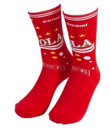 KOLOROWE SKARPETKI SKARPETY COCA COLA CZERWONE ŚMIESZNE WZORY PREZENT