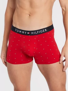 Majtki męskie - Tommy Hilfiger Bokserki Print UM0UM01831 Czerwony - grafika 1