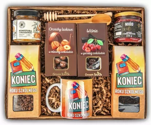 Kosz prezentowy kawa, herbata, kubek - dla nauczyciela prezent na zakończenie roku - Zestawy upominkowe - miniaturka - grafika 1