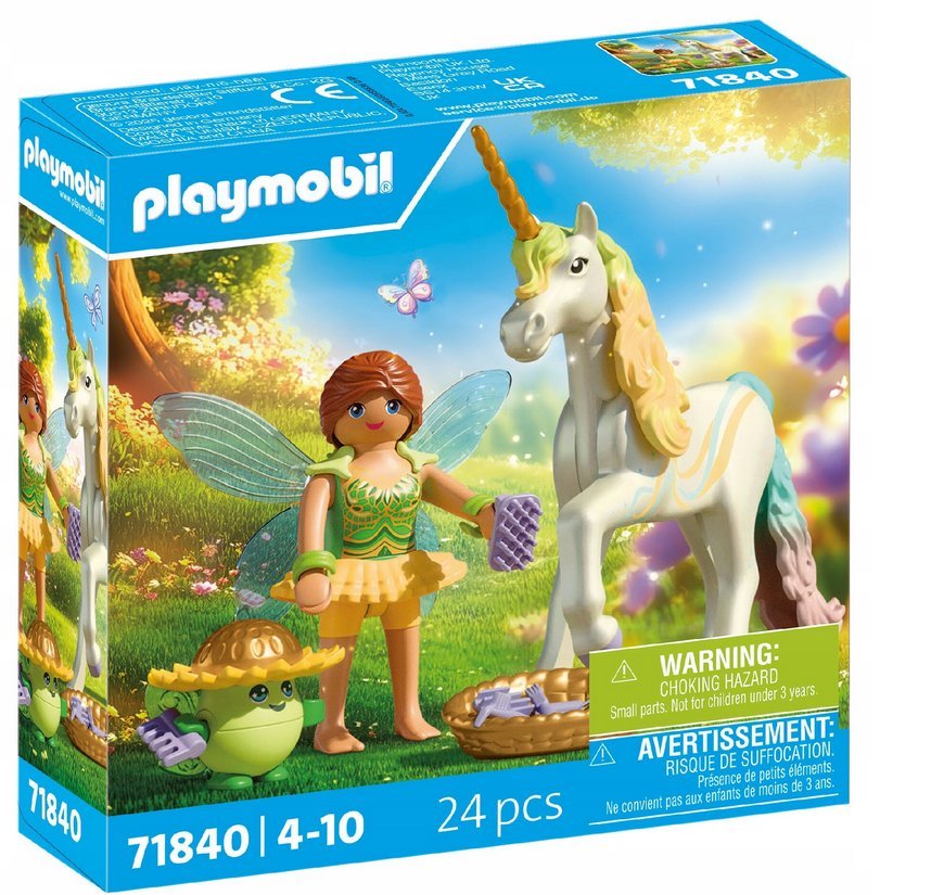 71840 PLAYMOBIL RAINBOW FLOWER JEDNOROŻEC Z WRÓŻKĄ