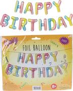 Balony i akcesoria - BALON FOLIOWY WSZYSTKIEGO NAJLEPSZEGO   kolorowy Happy Birthday - miniaturka - grafika 1