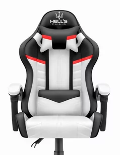 Fotel gamingowy Hell's Chair HC- 1004 White- Red- Black - Fotele gamingowe - miniaturka - grafika 1