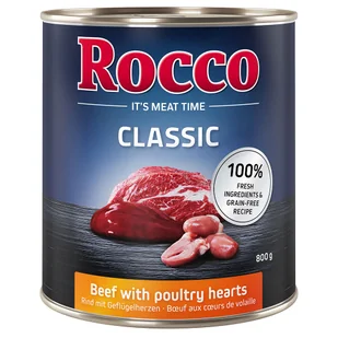 Rocco Classic 6 X 800 G - Wołowina Z Sercami Drobiowymi - Mokra karma dla psów - miniaturka - grafika 5