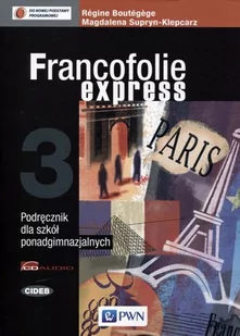 Francofolie express 3 Podręcznik z płytą CD - Książki do nauki języka francuskiego - miniaturka - grafika 1
