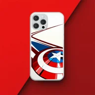 Etui i futerały do telefonów - Etui Kapitan Ameryka 008 Marvel Nadruk częściowy Przeźroczysty Producent: Samsung, Model: S23 - miniaturka - grafika 1