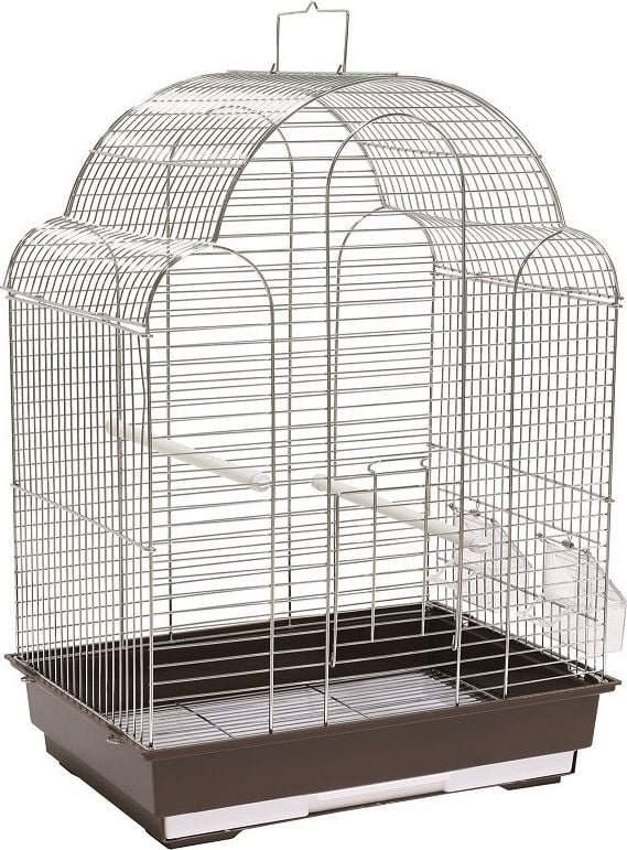 Panama Pet klatka dla ptaków, 42x30x57 cm, srebrno-brązowa