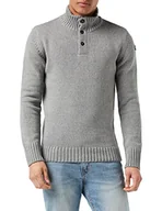 Swetry męskie - Schott NYC Sweter męski, H szary, XL - miniaturka - grafika 1