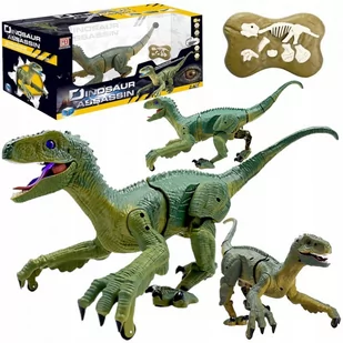 Dinozaur Velociraptor zdalnie sterowany pilot port usb dźwięki QX020 - Zabawki zdalnie sterowane - miniaturka - grafika 1