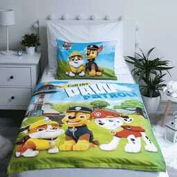 Jerry Fabrics Pościel bawełniana 100x135 Psi Patrol Paw Pieski 8671 niebieska drużyna - Pościel dla dzieci - miniaturka - grafika 1